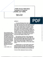 Measuring Public Service Motivation Scale