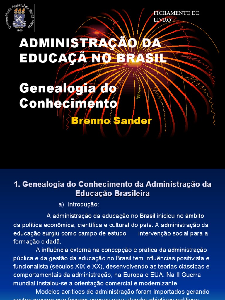 Administração Da Educaçã No Brasil | PDF | Economia | Sociologia
