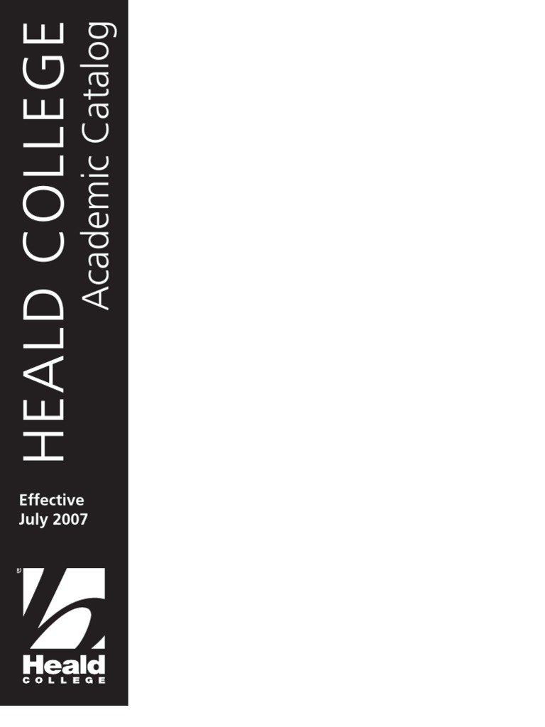 Heald Catalog July 2007 | PDF | Academic Degree | Social Science