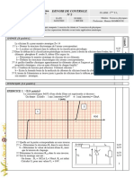 Devoir de Contrôle N°2 - Physique - 2ème TI (2008-2009) MR Hamza Hamrouni PDF