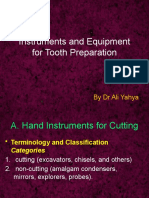 Instruments and Equipment For Tooth Preparation: by DR Ali Yahya