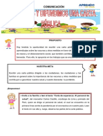 Escribimos y Difundimos Una Carta Publica - 3°