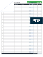 Grocery Price List Template: Item Category Store QTY Unit Unit Price Total