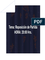 REPOSICIÓN DE PARTIDA - Clase 29.04.2020