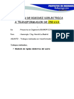 INFORME DE MEDICION DE RIGIDEZ DIELECTRICA DE ACEITE DE TRANSFORMADOR - ASENERGIA