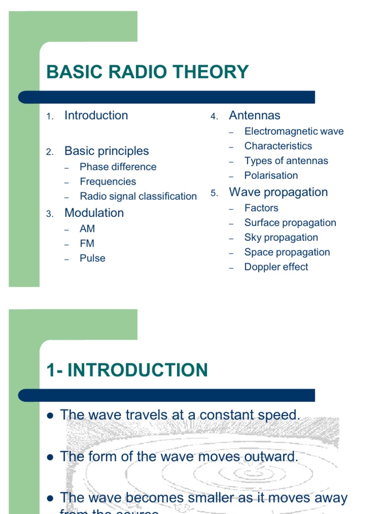 01 Basic Radio Theory PDF Antenna (Radio) Hertz