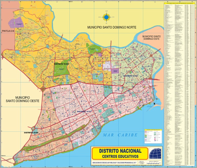 Mapa Centros Educativos Distrito Nacional | PDF