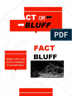 Activity 1 Fact or Bluff