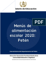 12 Menus Escolares 2020 Petén