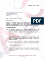 Respuesta derecho petición terminación contrato asesoría jurídica