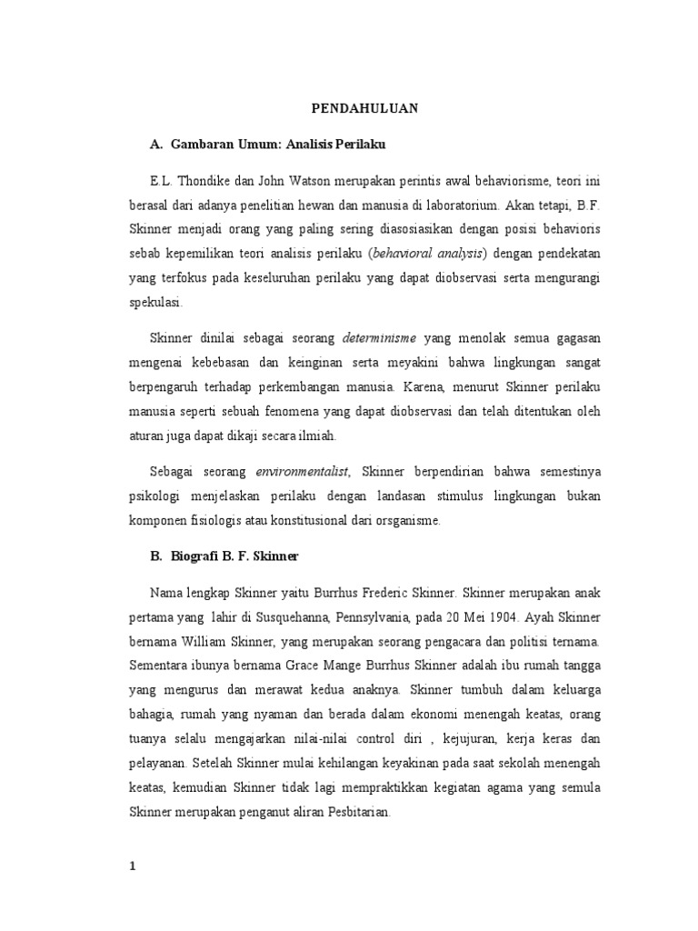 Teori Belajar Ivan P Pavlov Dan Teori Belajar Skinner