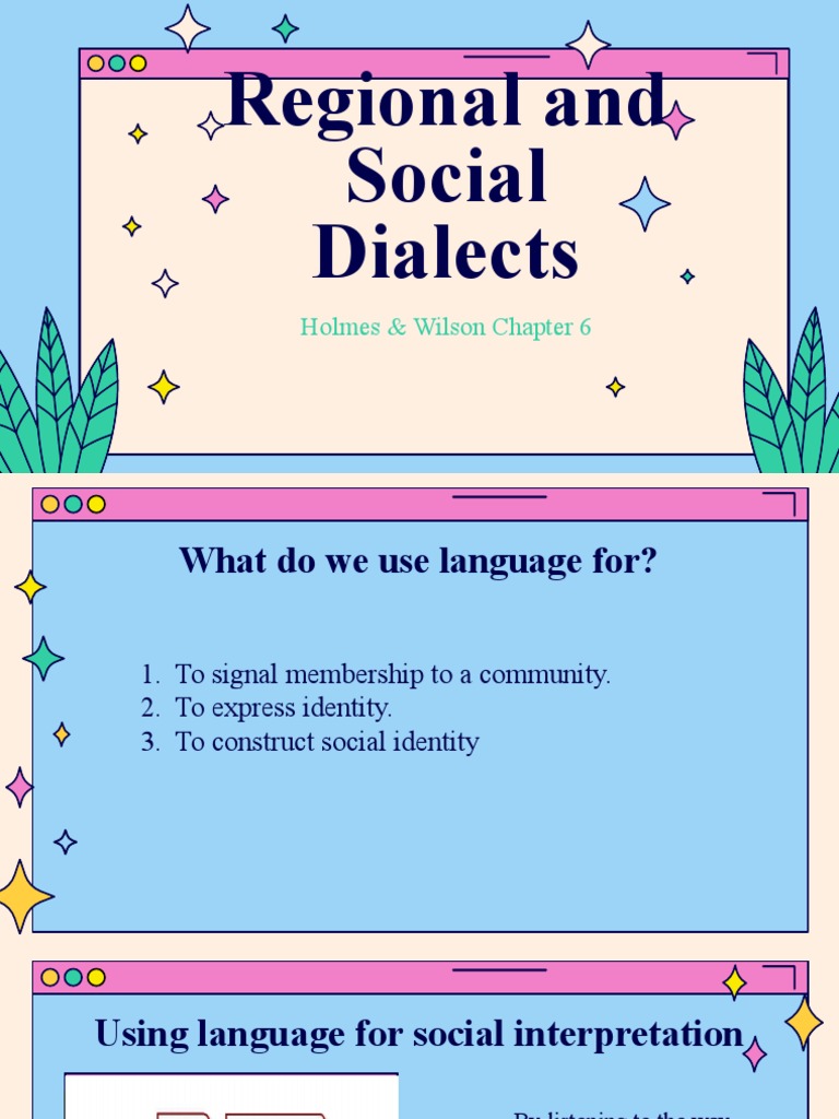 Regional and Social Dialects - H&W | PDF | Dialect | Semiotics