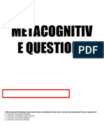 Metacognitiv E Questions