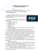 EMPREENDEDORISMO VERSUS AMADORISMO