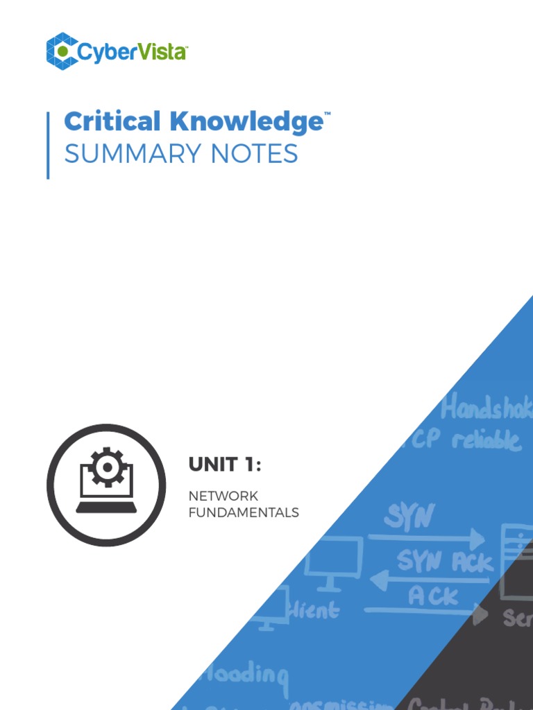 Critical Knowledge: Summary Notes | PDF | Ip Address | I Pv6