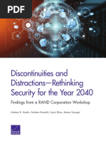 Discontinuities and Distractions-Rethinking Security For The Year 2040