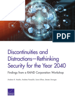 Discontinuities and Distractions-Rethinking Security For The Year 2040