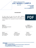 Project Report Endorsement for Capital Structure Analysis