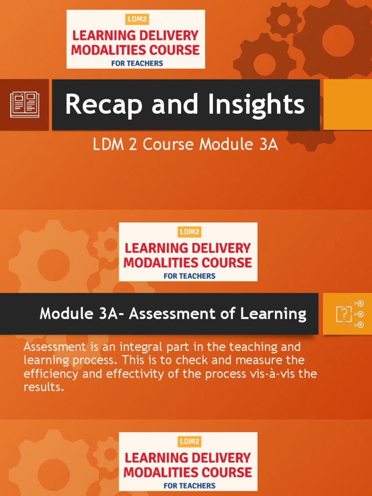 Module 3A Recap | PDF | Educational Assessment | Learning