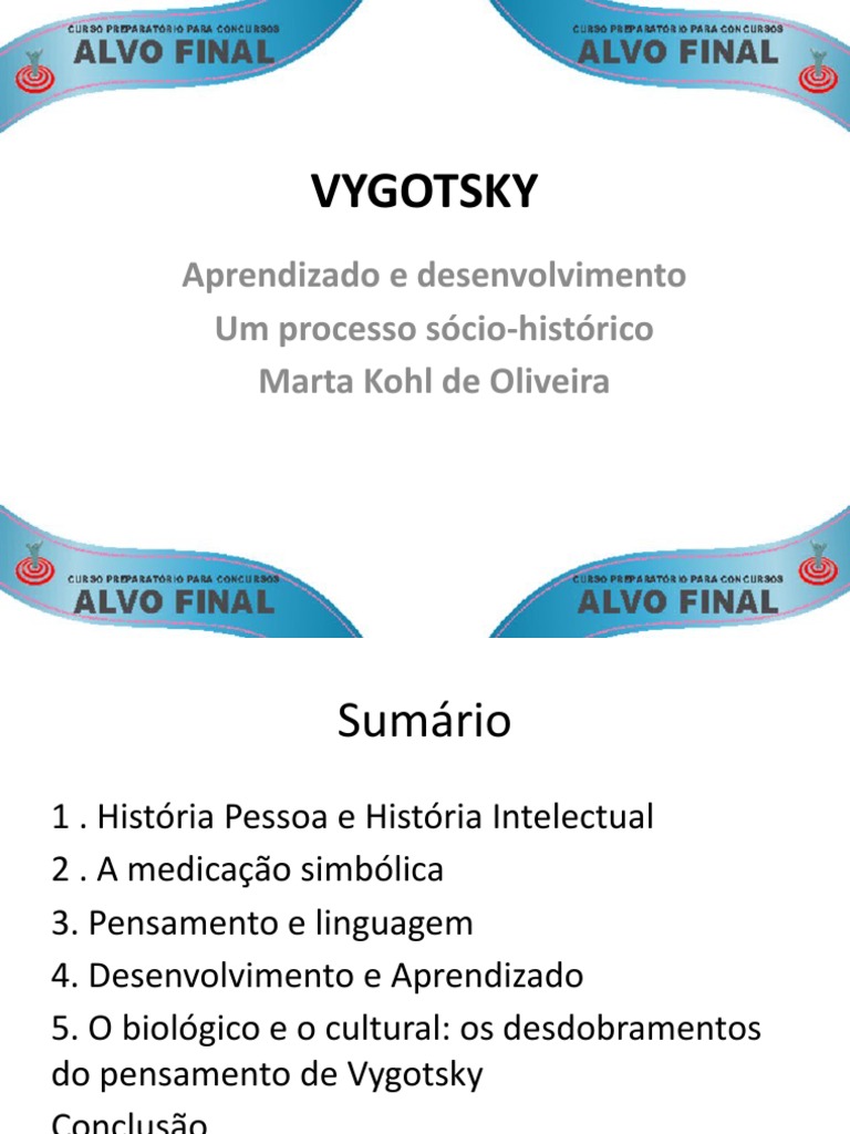 Teoria de Vygotsky: Aprendizado e Mediação | PDF | Psicologia | Humano