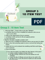 Group 3 1O Item Test