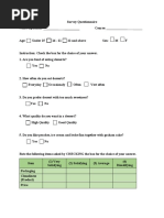 Survey Questionnaire LPC