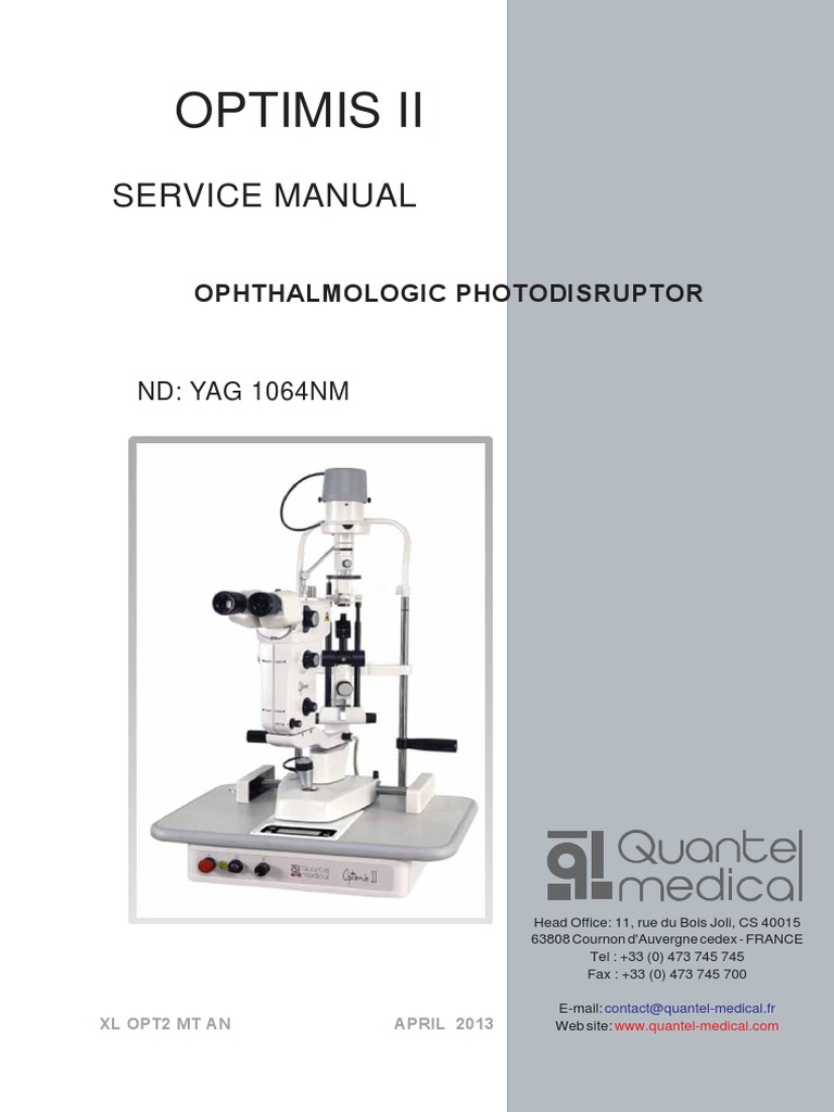 Optimis II Laser Service Manual | PDF | Power Supply | Switch