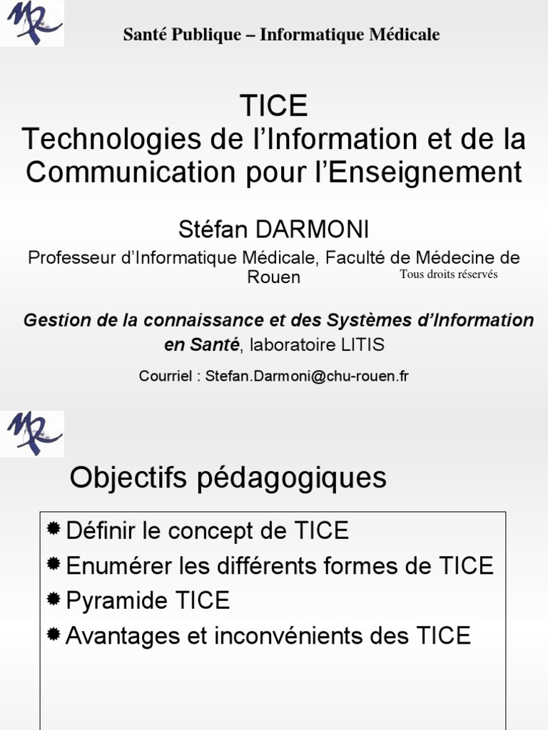 Introduction aux TICE en Santé | PDF | Médecine fondée sur les faits ...