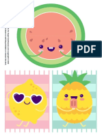 Summer Fruit Cards Super Cute Kawaii PDF