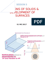 Sections of Solids & Development of Surfaces: Session 5
