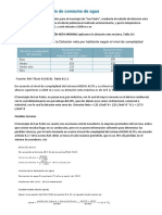 Aplicación Del Cálculo de Consumo de Agua