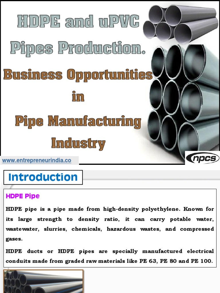 HDPE and uPVC Pipes Production-996811 PDF | PDF | Polyvinyl Chloride ...