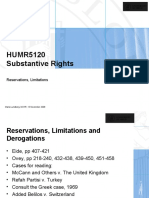 HUMR5120 Substantive Rights: Reservations, Limitations