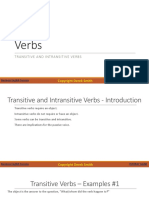 Verbs: Transitive and Intransitive Verbs
