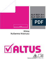 ALTUS ALK 1821 A++ - User Manual - TR PDF