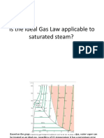 Is The Ideal Gas Law Applicable To Saturated Steam?