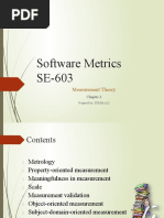 Software Metrics SE-603: Measurement Theory