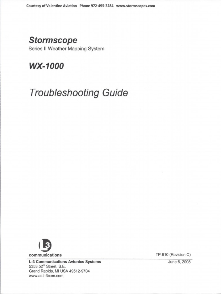 Stormscope Series II WX-1000 | PDF