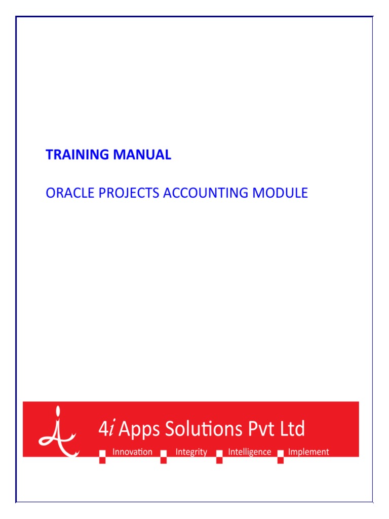 Oracle Project Accounting Training Guide | PDF | Baseline (Budgeting ...