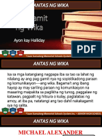 4 MGA GAMIT NG WIKA AYON KAY HALLIDAY Final