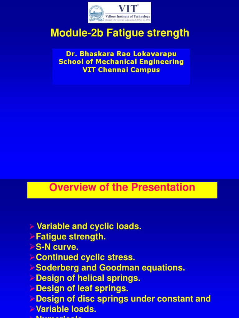 Fatigue Strength and Design Principles | PDF | Strength Of Materials ...