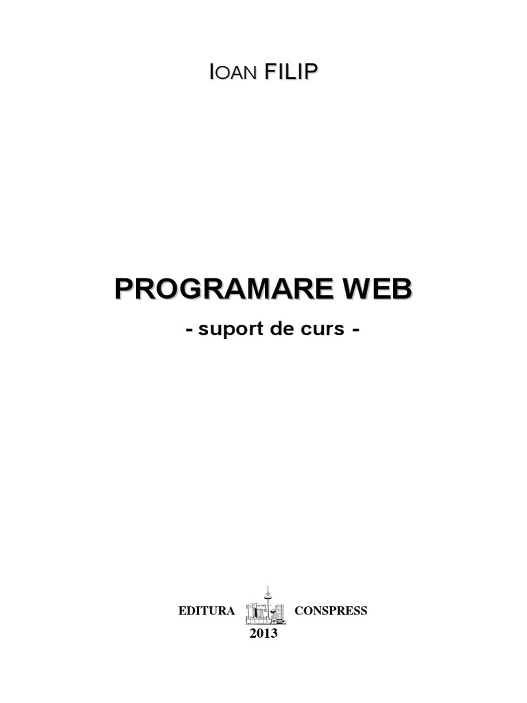 Programare WEB - Curs PDF | PDF