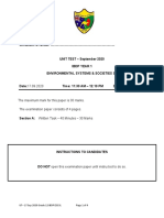 Unit Test Paper ESS September 2020