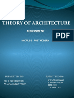Theory of Architecture: Assignment