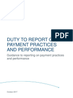 Guidance To Reporting On Payment Practices and Performance