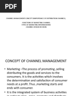 Channel Management-Concept &importance of Distribution Channels