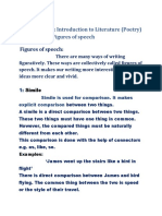Subject: Introduction To Literature (Poetry) Topic: Figures of Speech