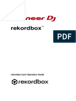 Rekordbox: Rekordbox Lyric Operation Guide