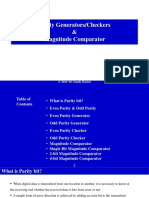 Lecture 17 - Parity Generators & Checkers and Magnitude Comparator PDF