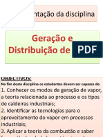 0. Apresentação da disciplina Geraçao e uso do Vapor